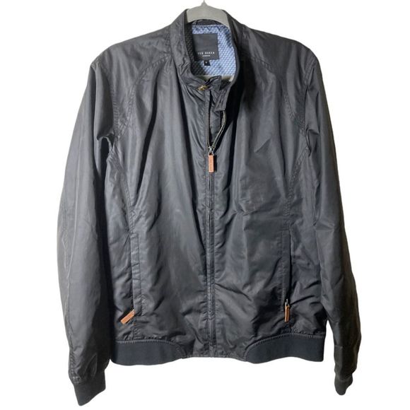 Vince Other - Vince Men's Black Bomber Jacket with Leather Zipper Pulls